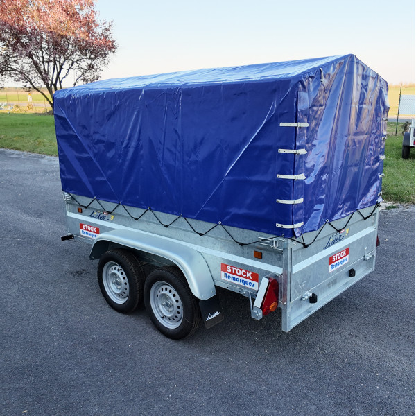 Remorque Robust 2m53 x 1m34 + bache haute 80cm - 750kg