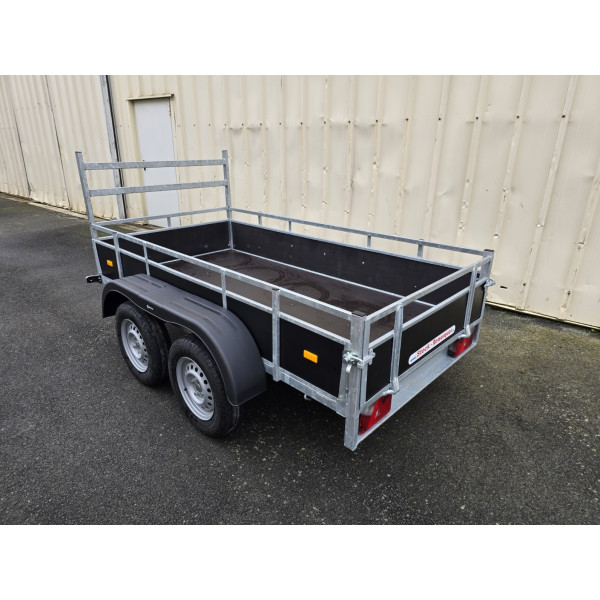 Remorque bois 2m57 x1m51 2 essieux 2000 kg