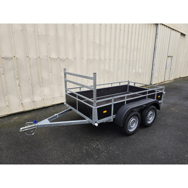 Remorque bois 2m57 x1m51 2 essieux 2700 kg