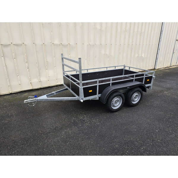 Remorque bois 3m00 x1m31 2 essieux 2500 kg