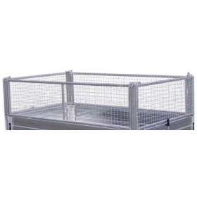 Rehausse grillagée pour remorque Syma Bois/alu – 150 x 100 x 60 cm