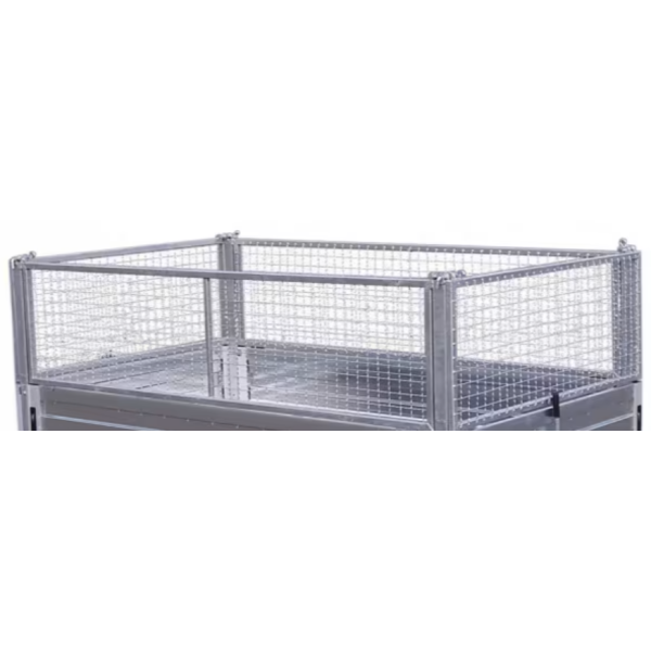 Rehausse grillagée pour remorque Syma Bois/alu – 150 x 100 x 60 cm