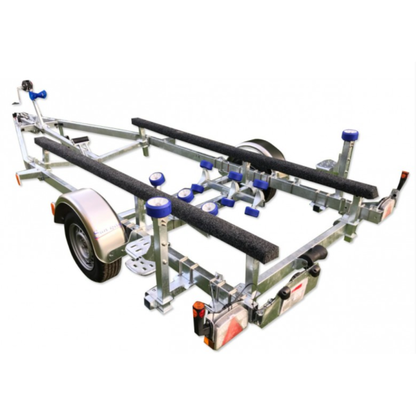Remorque Bateau Immergeable et Freinée Sun Way D2411 | PTAC 1000kg kit patin