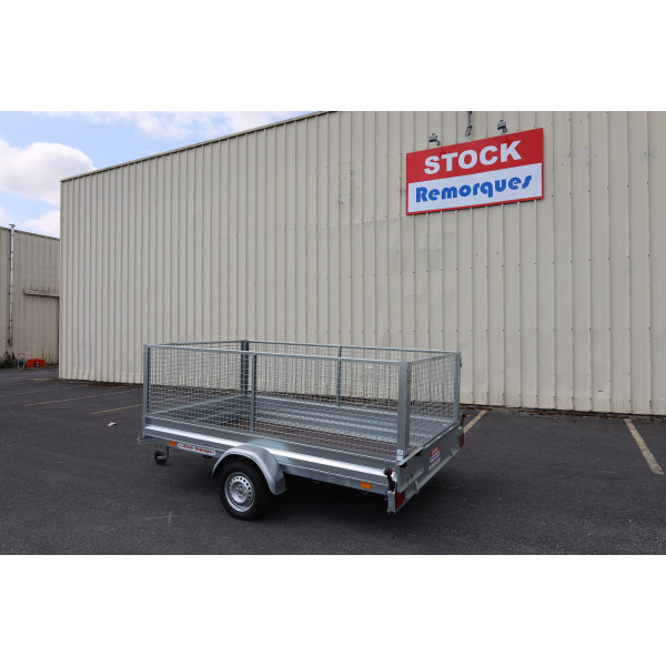 Plateau basculant avec ridelle et grillage 3m06x1m66