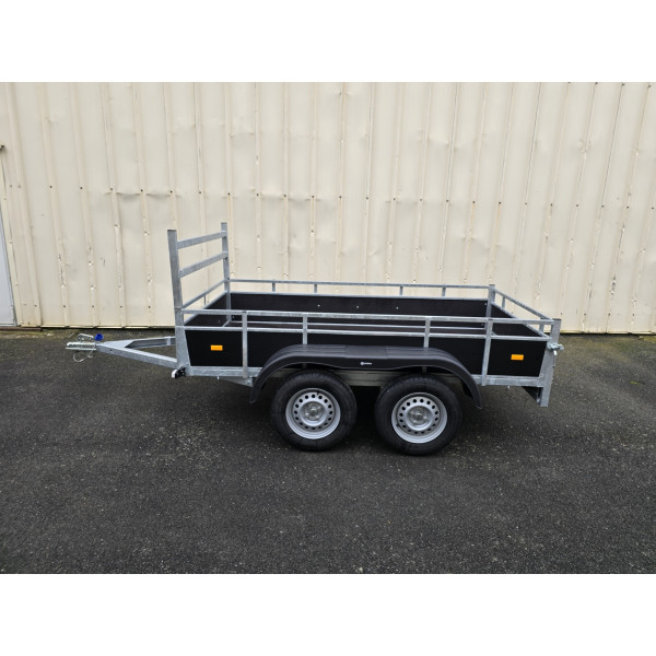 Remorque bois 2m57x1m31 2 essieux 750kg