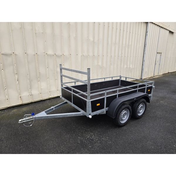 Remorque bois 2m57x1m31 2 essieux 750kg