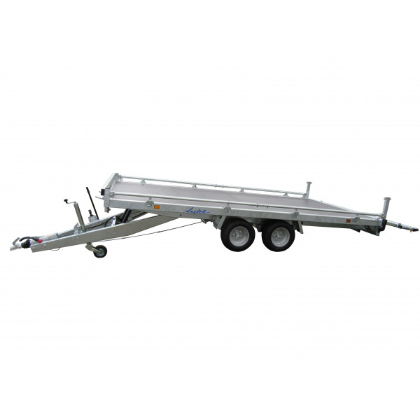 PLATEAU ROUES DESSOUS 406x215 freiné 2 essieux PTAC : 2500 kg
