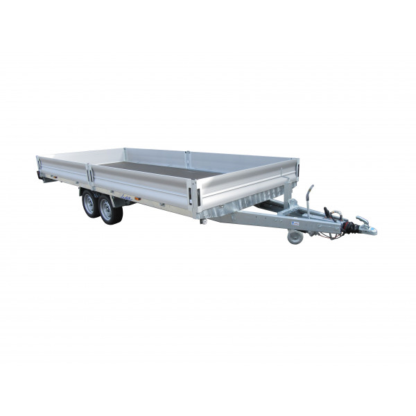 PLATEAU ROUES DESSOUS 506x215 freiné 2 essieux PTAC : 3500 kg