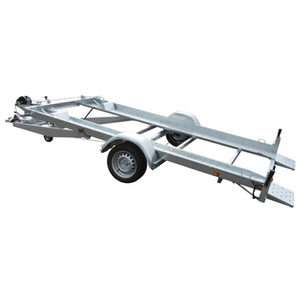 PORTE VOITURE 361x185x11 avec petites rampes fixes PTAC : 1600 kg avec  2 cales et 1 treuil inclus