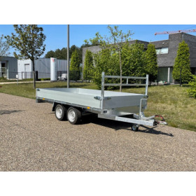 Remorques plateau 360 x 186 cm avec ridelle détachable