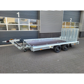 GTM 4m x 1m50 Gooseneck porte engin 2 x essieux 1800 kg