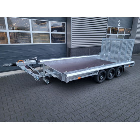 GTM 4m80 x 1m80 Gooseneck porte engin 3 x essieux 1350 kg