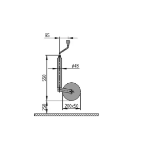 Roue jockey Ø 48 AL-KO - Charge 300 kg
