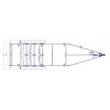 8m40-2m55 - 3X1350 kg - 3500 kg - VLEMMIX - Remorque Porte-Bateau