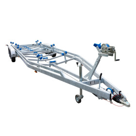 8m40-2m55- 2x1800 kg - 3500 kg - VLEMMIX - Remorque Porte-Bateau