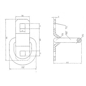 anneau d'ancrage 2 pièces zingué