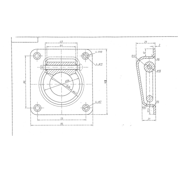 anneau d'ancrage avec ressort en acier inox zingué