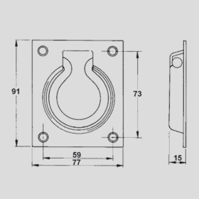 anneau d'ancrage inox 304