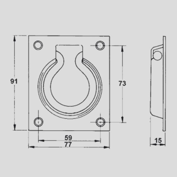 anneau d'ancrage inox 304