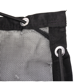 Filet de sécurité de lourde qualité 2500x1600mm PVC, 350 gr/m2 noir foncé RAL 9005