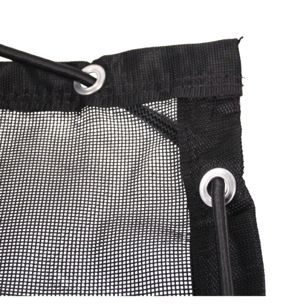 Filet de sécurité de lourde qualité 3500x2100mm PVC, 350 gr/m2 noir foncé RAL 9005