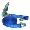 sangle d'arrimage avec cliquet inox et chevrons double bleu 25mm 5000mm polyester