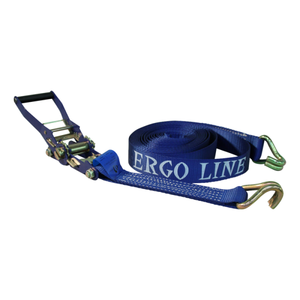 sangle d'arrimage lourds "ERGO-LINE"  avec hochet bleu 50mm 9000mm Ergo line polyester