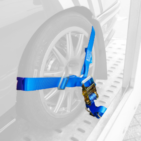 sangle d'arrimage pour transporteur de voiture Y-modèle bleu 50mm 2000mm polyester