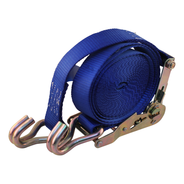 sangle d'arrimage, double, avec cliquet et double point boucle 35mm 5000mm polyester