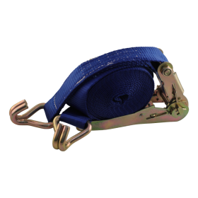 sangle d'arrimage, double, avec cliquet et double point boucle 50mm 5000mm polyester