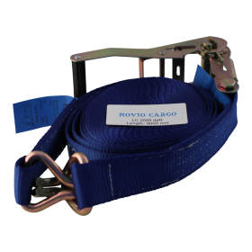 sangle d'arrimage, double, avec cliquet et double point boucle 50mm 9000mm polyester