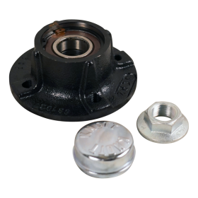 moyeu avec cache moyeu, bride écrous et roulements 2 x 6206 100x4