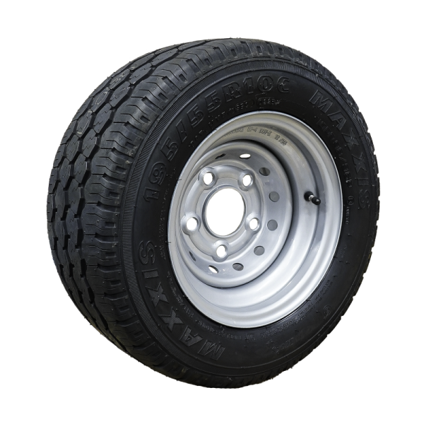 pneu + roue 195/55 R10C Trailermaxx CR-966 6.00Ix10H2 ET-4 66,5/112/5 métal gris