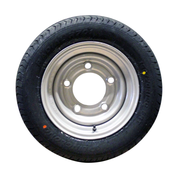 pneu + roue 155/70 R12C R701 M+S 4½Jx12H2 ET0 115/165.1/5 métal gris