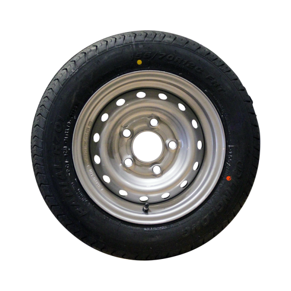 pneu + roue 155/70 R12C R701 M+S 5½Jx12H2 ET30 67/112/5 métal gris