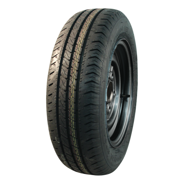 pneu + roue 185/60 R12C R701 M+S 5½Jx12H2 ET30 67/112/5 métal noir