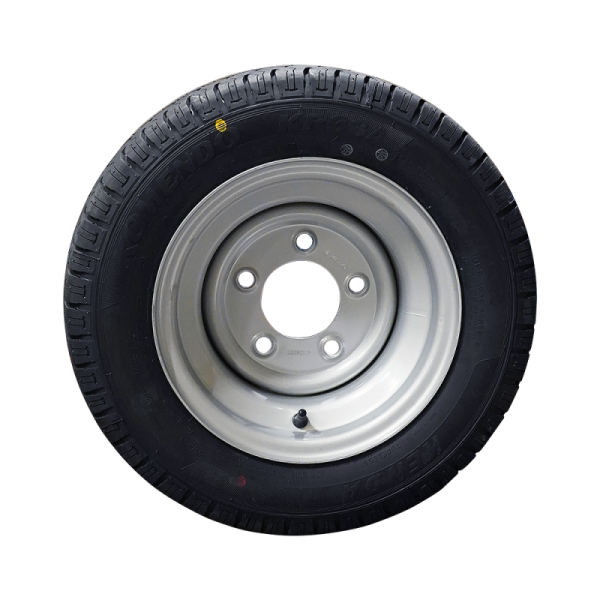 pneu + roue 225/55 R12 KR-33A HS Komendo "E" M+S 7.00x12 ET0 94/140/5 métal gris