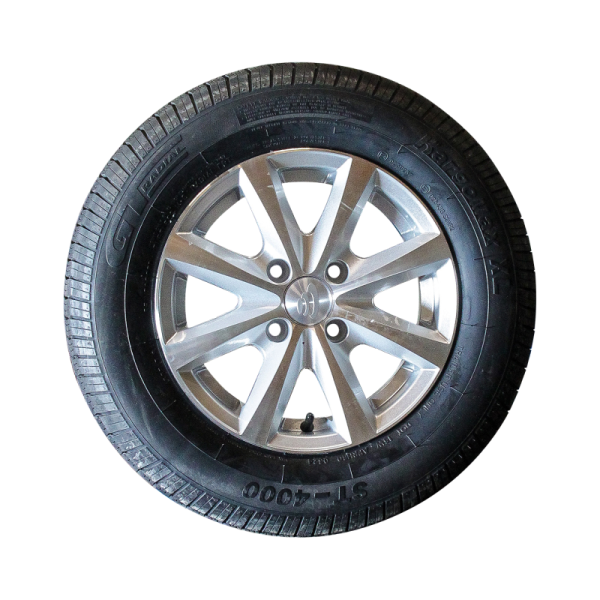 pneu + roue 155 R13 Kargomax XL ST-4000 M+S 5Jx13H2 ET30 57/100/4 métal léger gris