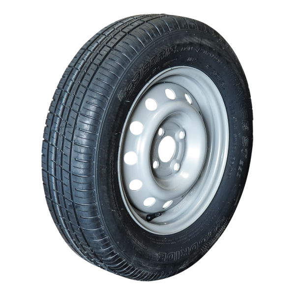 pneu + roue 155/80R13 ST290 M+S 4Jx13H2 ET30 57/100/4 84 N métal gris