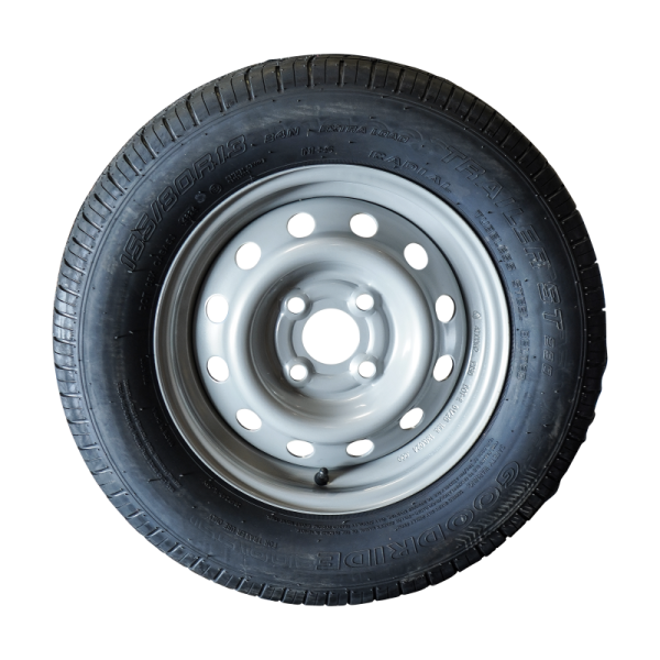 pneu + roue 155/80R13 ST290 M+S 4Jx13H2 ET30 57/100/4 84 N métal gris