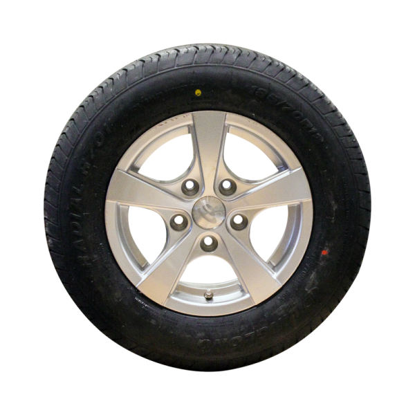 pneu + roue 185/70 R13 R701 M+S 6Jx13H2 ET30 67/112/5 métal léger gris