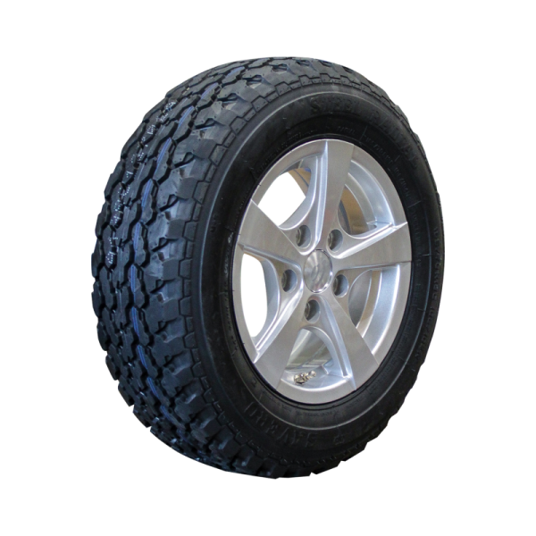 pneu + roue 185/70 R13C Savero M+S 5Jx13H2 ET30 57/100/4 métal léger gris