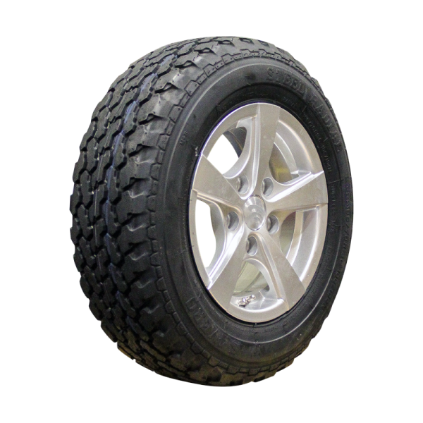 pneu + roue 185/70 R13C Savero M+S 6Jx13H2 ET30 67/112/5 métal léger gris