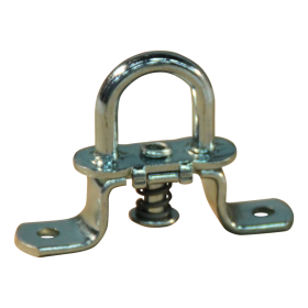 espagnolette TIR avec cheville acier ressort zingué pour œillet 42x22mm