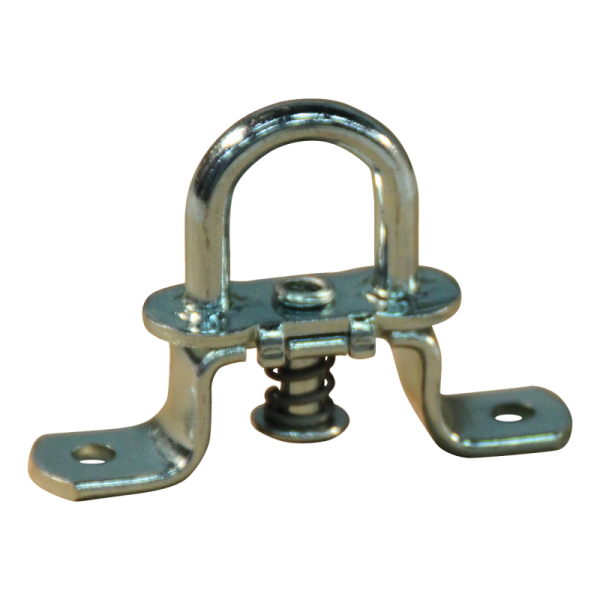 espagnolette TIR avec cheville acier ressort zingué pour œillet 42x22mm