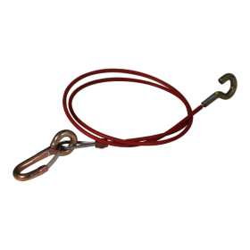 câble de rupture 1000mm mousqueton (avec ressort à lame) Rouge crochet