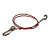 câble de rupture 1000mm mousqueton (avec ressort à lame) Rouge crochet