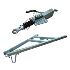 jeu de timon + frein à inertie KLZ35-B KFG35-D pour semi remorques , anneaux DIN,