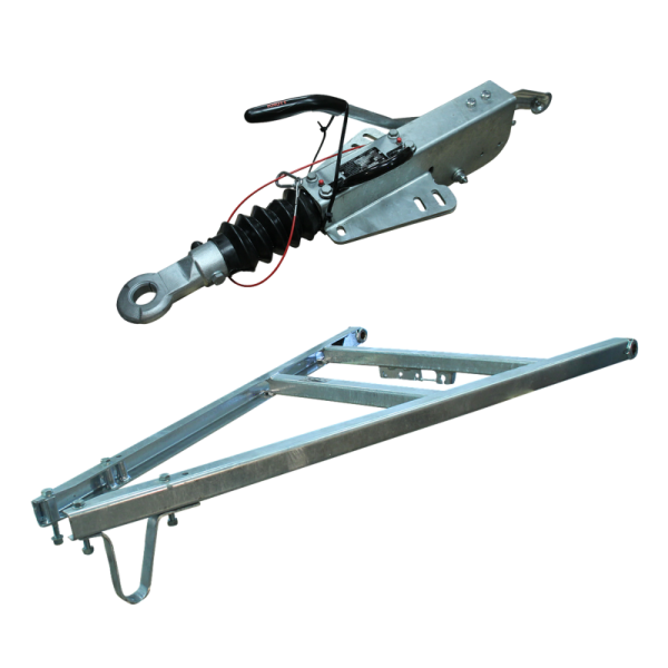 jeu de timon + frein à inertie KLZ35-B KFG35-D pour semi remorques , anneaux DIN,