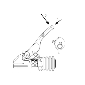 tête d'attelage avec stabilisateur KS35 Ø60mm 14,5mm